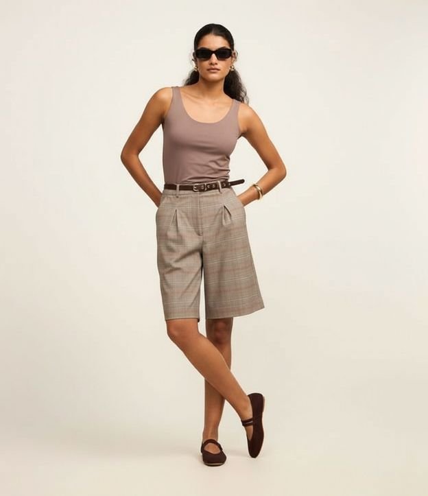 Blusa Musculosa en Poliamida con Escote U 3