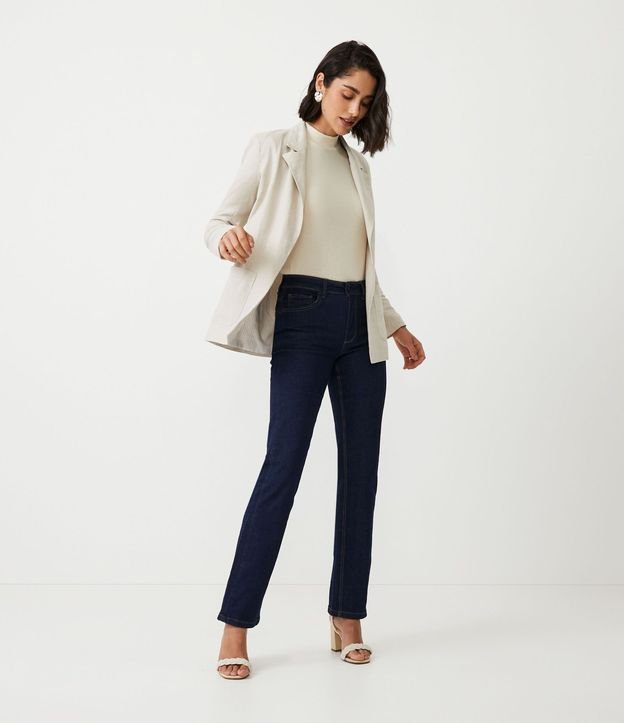 Pantalón Recto Jeans con Elastano