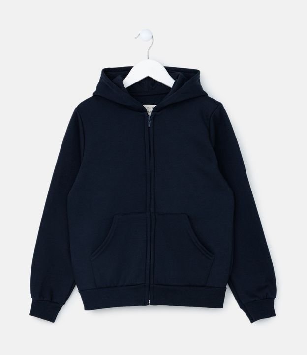 Campera Básica Infantil en Algodón con Bolsillo Canguro - Talle 5 a 14 años 2