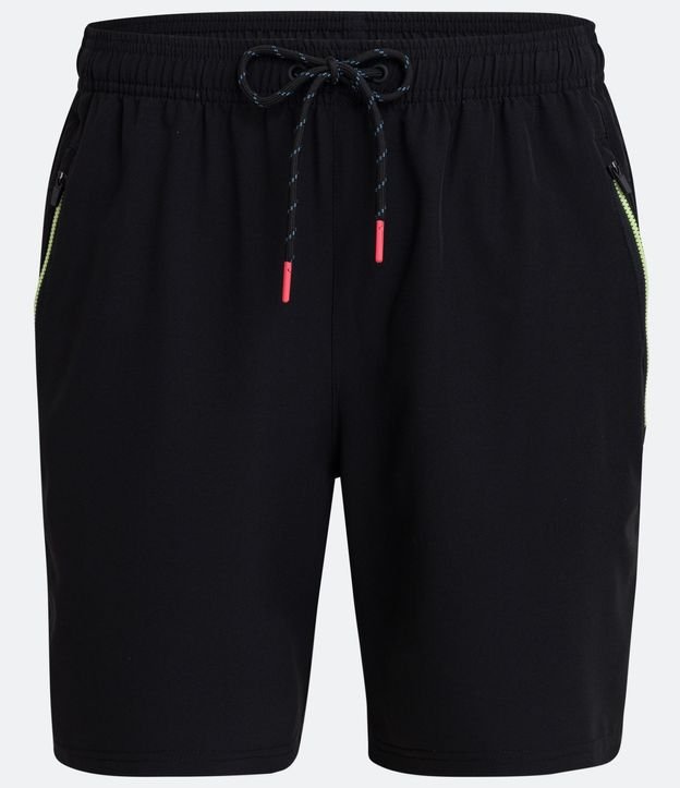 Bermuda Deportiva con Bloques de Color y Bolsillos con Cremallera
