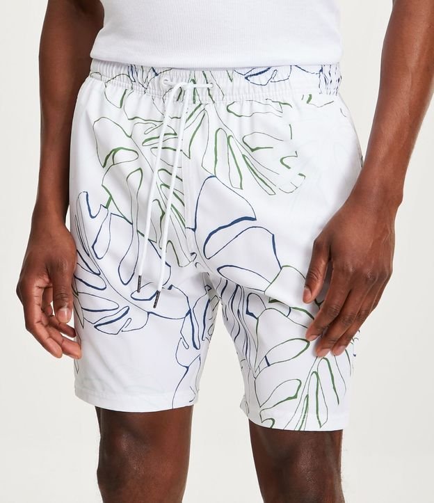 Bermuda de Baño con Cintura Elástica y Estampado Floral Costela de Adão 2