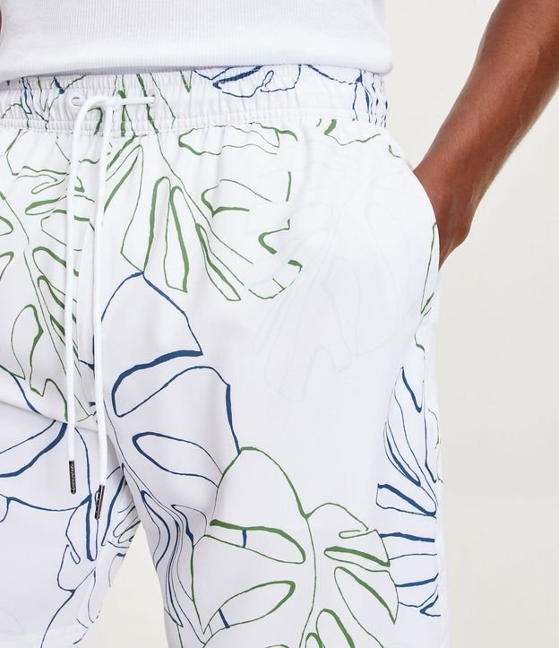 Bermuda de Baño con Cintura Elástica y Estampado Floral Costela de Adão 4