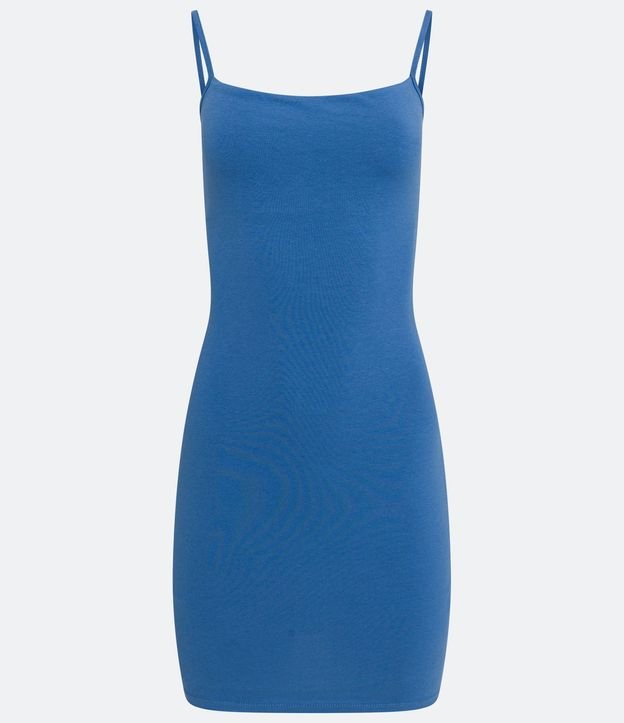 Vestido Corto en Algodón con Breteles Finos 5