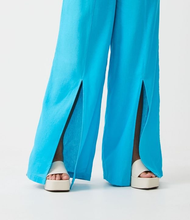 Pantalón Pantalona Sastrería en Lino con Aberturas 5