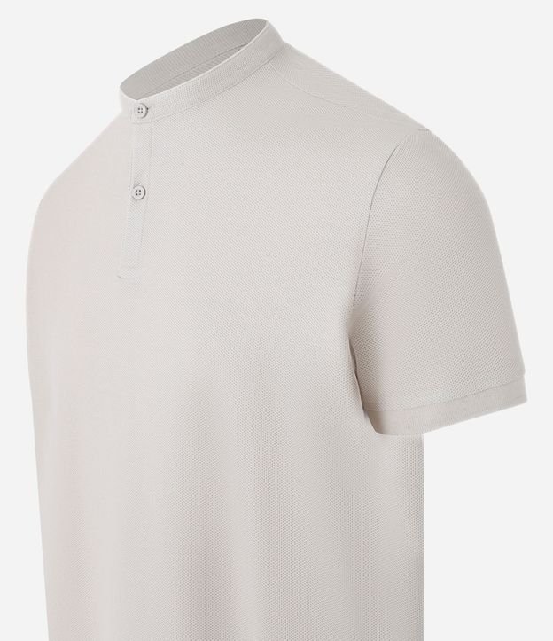 Camisa Polo Slim en Piquet Texturizado con Cuello Polo 4