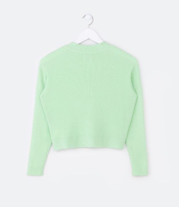 Cardigan Infantil de Punto Acanalado con Botones - Talle 5 a 14 años 2