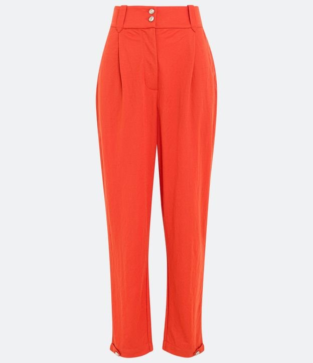 Pantalón Carrot en Punto Orly con Detalle en el Bajo 6