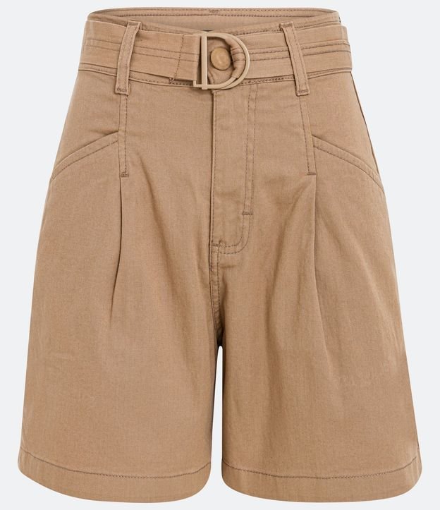Short Recto en Sarga con Cinturón