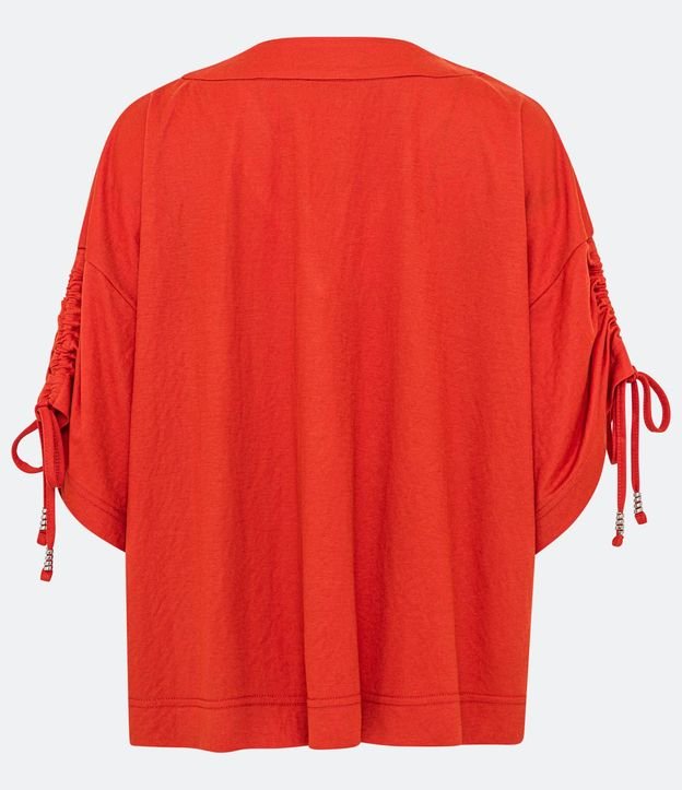 Blusa Amplia con Escote V y Detalle de Lazo Fruncido en las Mangas 6