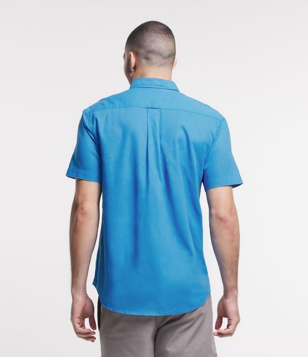 Camisa Comfort Básica en Lino con Manga Corta 5