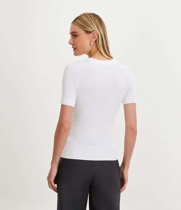 Blusa Básica de Punto con Cuello Redondo 4