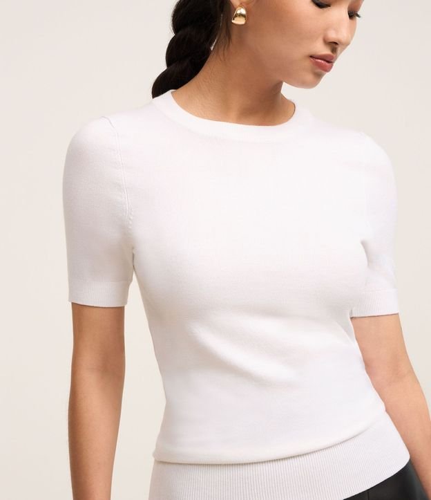 Blusa Básica de Punto con Cuello Redondo 5