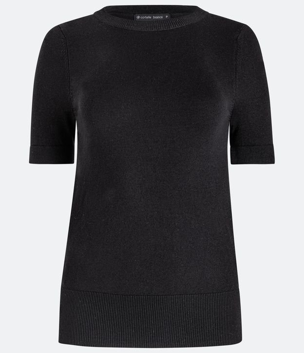 Blusa Básica de Punto con Cuello Redondo 7