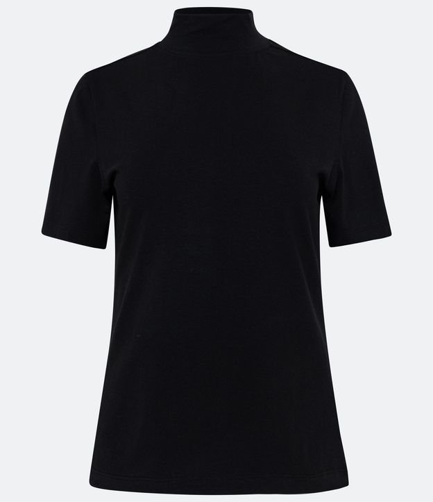 Blusa Básica en Media Malla con Cuello Alto