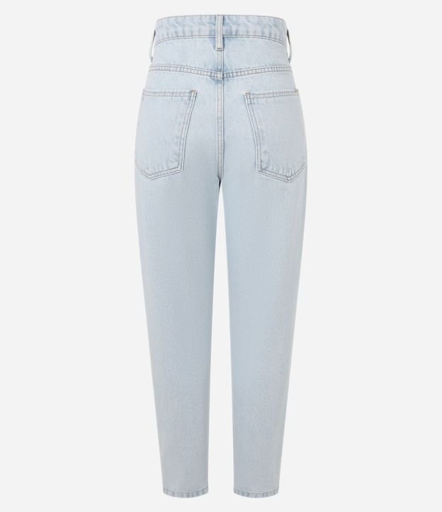 Pantalón Mom en Jeans Delavé con Bolsillos 7