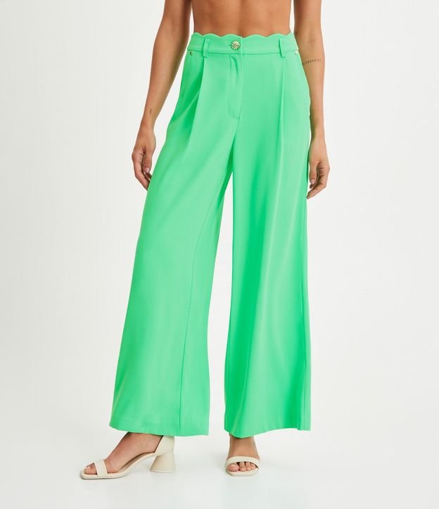 Pantalón Recto en Crepé con Acabado Ondulado 2