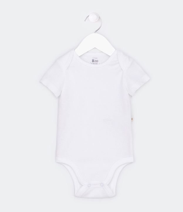 Kit 02 Bodies Básicos en Suedine con Cuello Americano - Talle RN a 18 meses 2