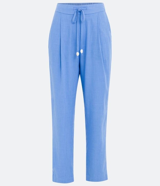 Pantalón Fluido en Viscolino con Lazo en la Cintura 5