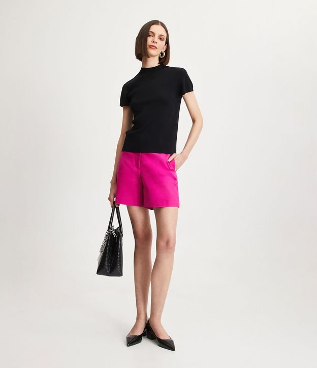Blusa de Punto con Cuello Alto 2
