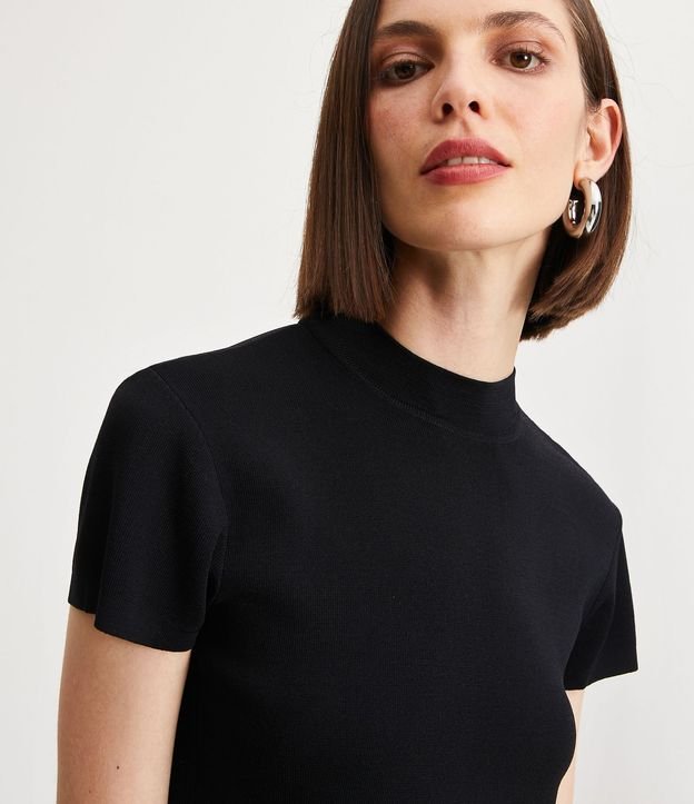 Blusa de Punto con Cuello Alto 4