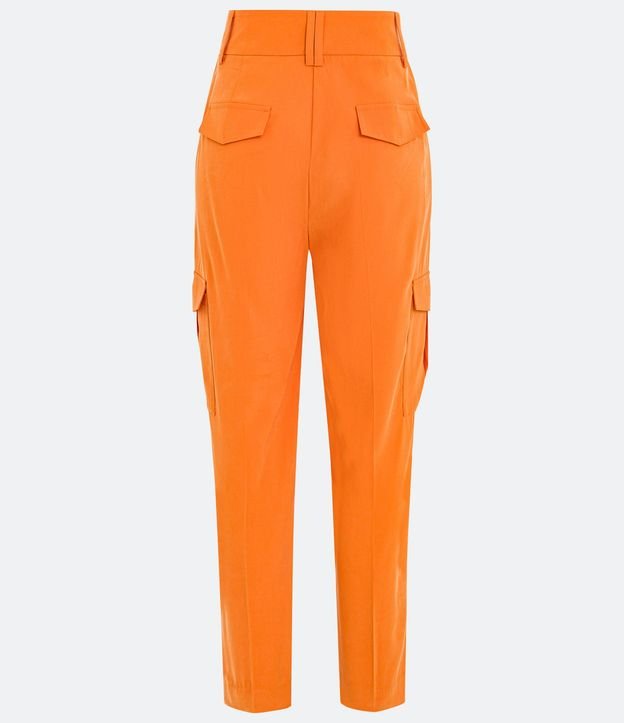Pantalón Cargo en Viscosa con Cintura Cruzada 7