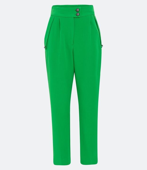 Pantalón Carrot Sastrería en Crepé Texturizado con Bolsillos 5
