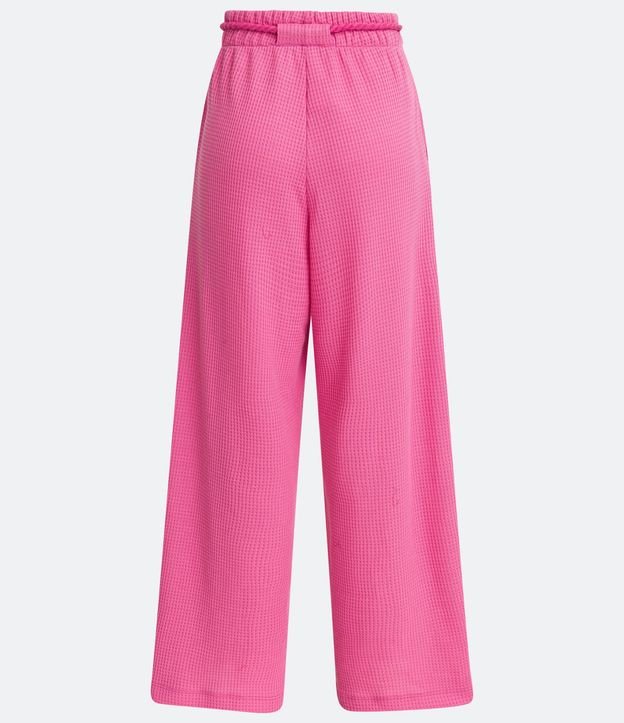 Pantalón Pantalona en Ribana Texturizada con Lazo de Cuerda 6