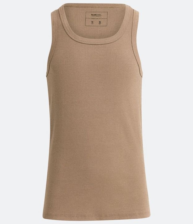 Musculosa Regular Básica en Rib de Algodón 6