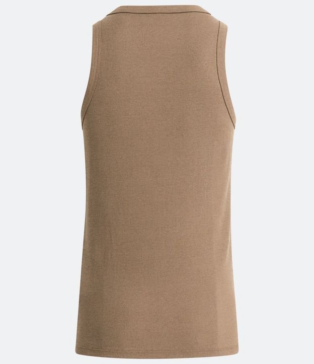 Musculosa Regular Básica en Rib de Algodón 7