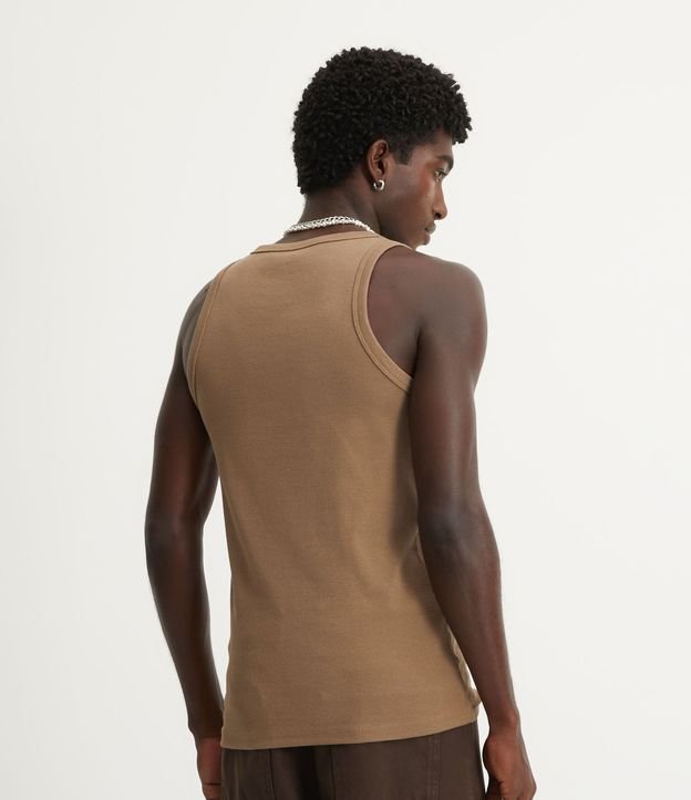 Musculosa Regular Básica en Rib de Algodón 4