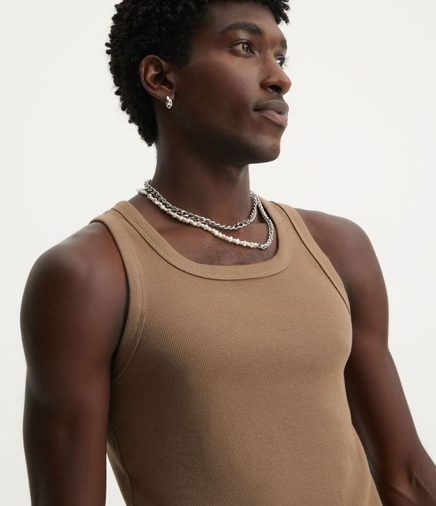 Musculosa Regular Básica en Rib de Algodón 5