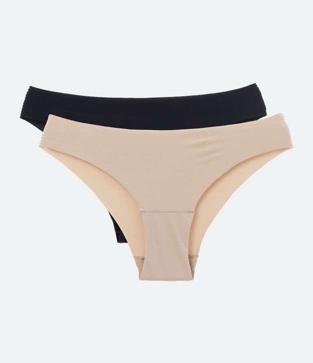 Kit 02 Bombachas Bikini en Microfibra con Corte a Láser