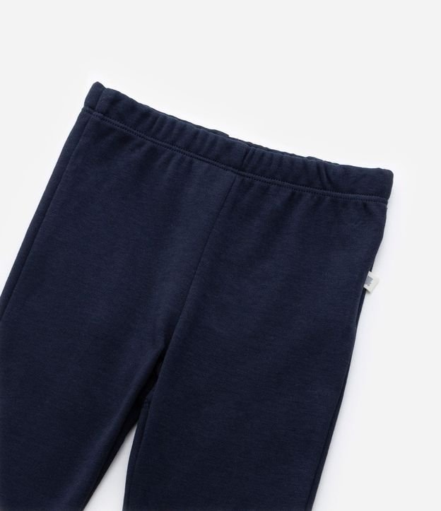 Kit 02 Pantalones Básicos Infantiles en Suedine con Puños Largos - Talle 0 a 18 meses 7