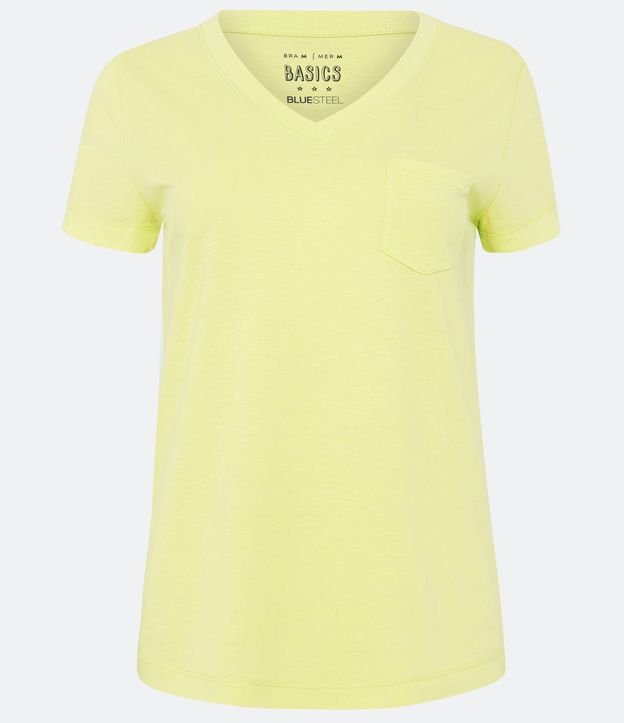 Blusa Básica en Algodón con Pequeño Bolsillo Delantero 5