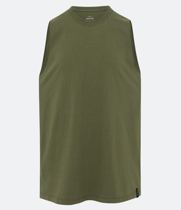 Musculosa en Algodón con Cuello Redondo y Tag en el Bajo 6