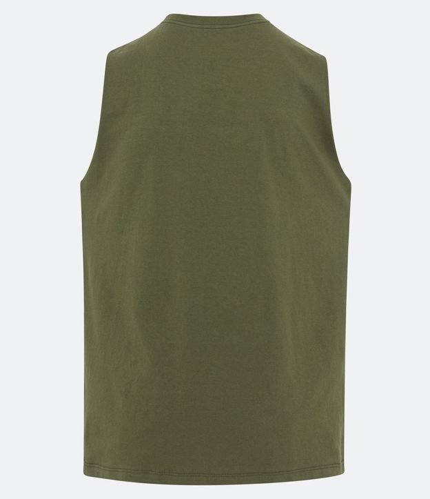 Musculosa en Algodón con Cuello Redondo y Tag en el Bajo 7