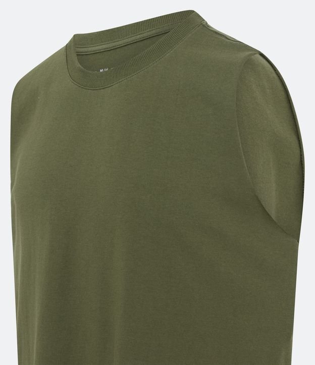 Musculosa en Algodón con Cuello Redondo y Tag en el Bajo 8