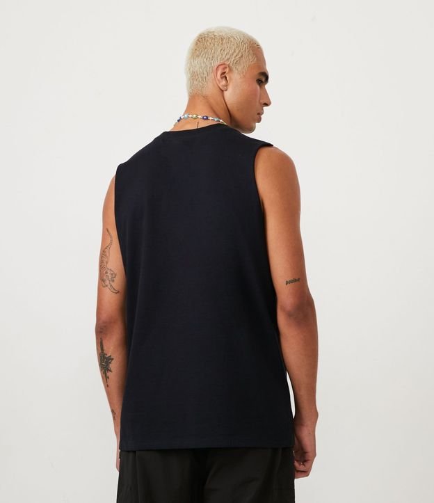 Musculosa en Algodón con Cuello Redondo y Tag en el Bajo 3