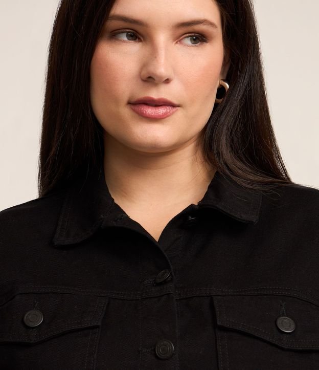 Campera Trucker Básica en Sarga Curve & Plus Size