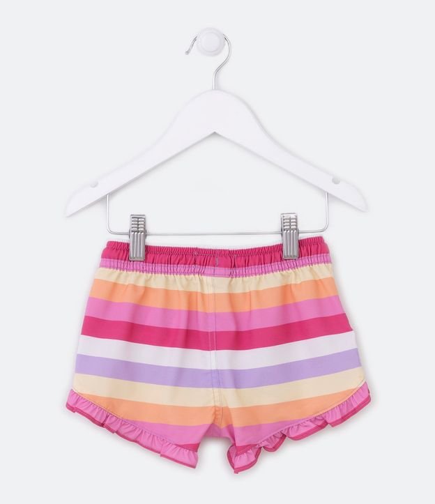 Short Infantil con Estampado de Rayas y Volado en el Bajo - Talle 1 a 5 años 3