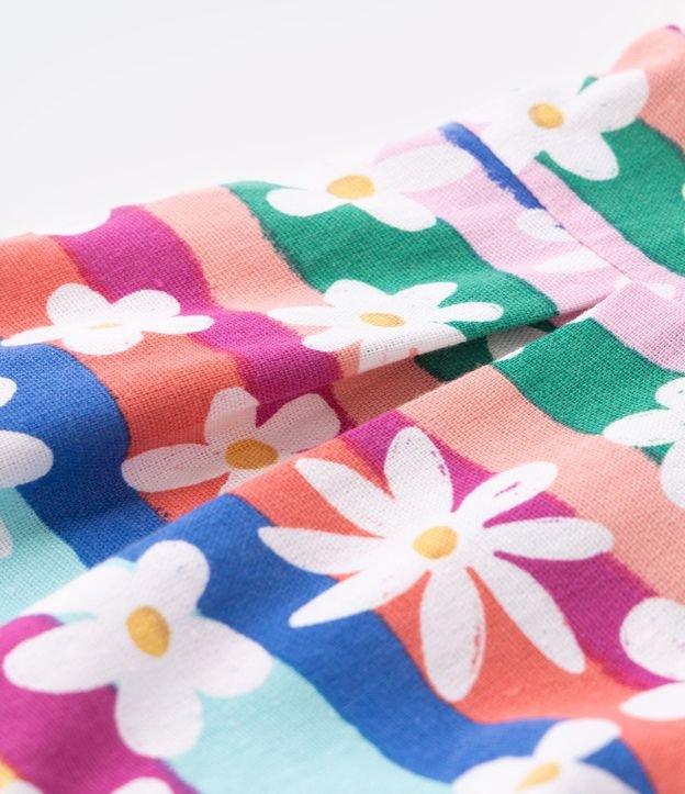 Bermuda Infantil con Cintura Diferenciada y Estampa Floral - Talle 5 a 14 años 3