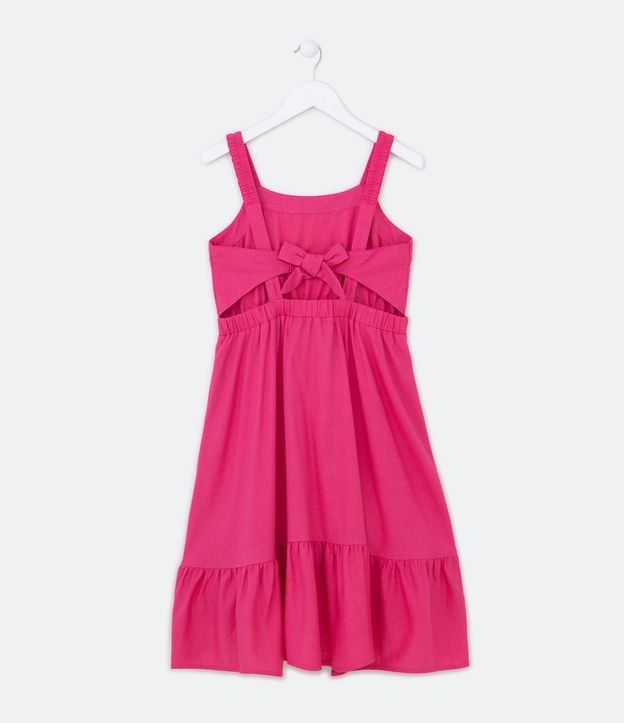 Vestido Infantil en Viscosa con Volados y Lazo - Talle 5 a 14 años 3