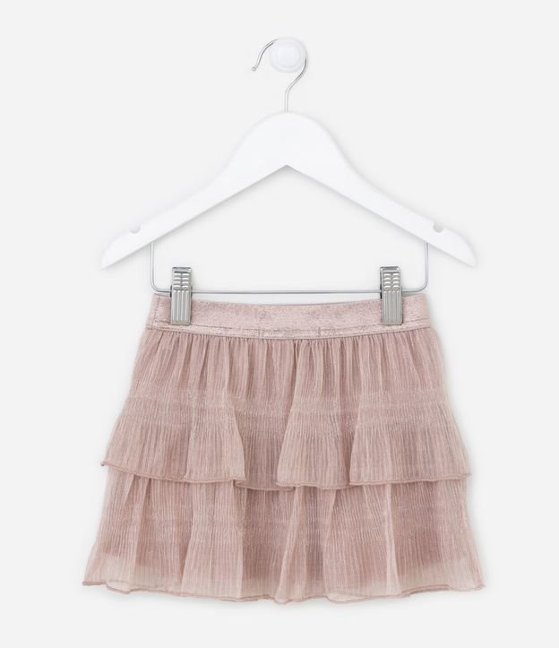 Pollera Infantil con Volados y Efecto Brilloso - Talle 1 a 5 años 2