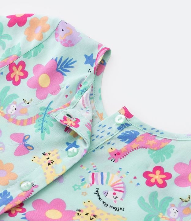 Vestido Marias Infantil con Puntilla en la Cintura y Estampa Divertida - Talle 1 a 5 años 3