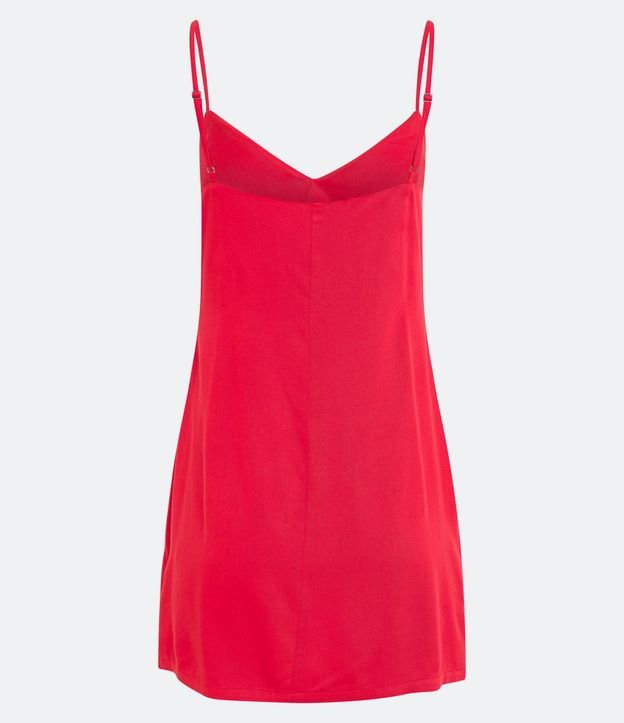 Vestido Corto en Viscosa con Abertura en la Barra 7