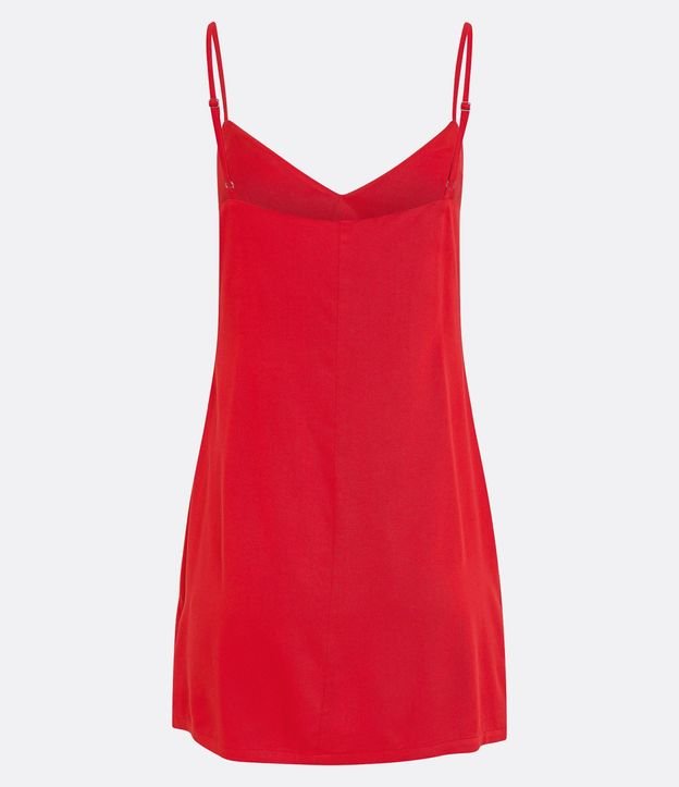 Vestido Corto en Viscosa con Abertura en la Barra 8