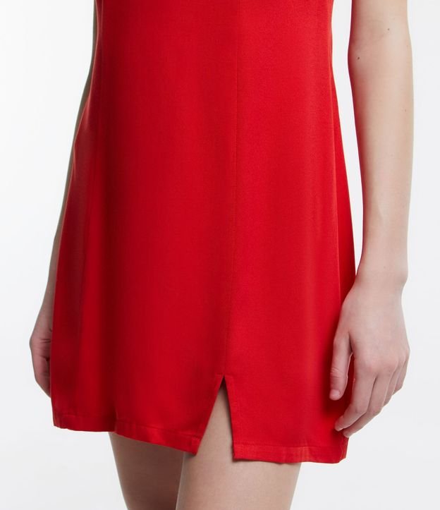 Vestido Corto en Viscosa con Abertura en la Barra 5