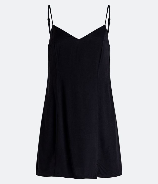 Vestido Corto en Viscosa con Abertura en la Barra 6