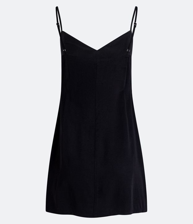 Vestido Corto en Viscosa con Abertura en la Barra 7