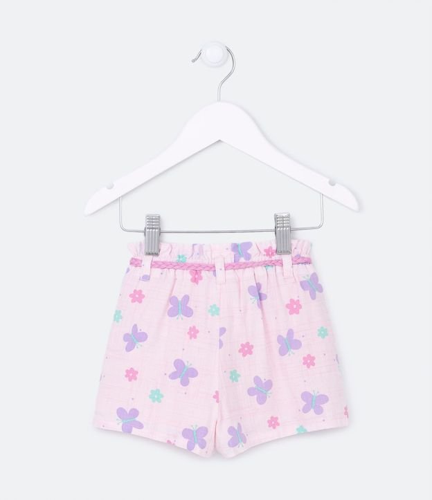 Short Clochard Infantil con Estampa de Mariposas y Cinturón de Cordón - Talle 1 a 5 años 2